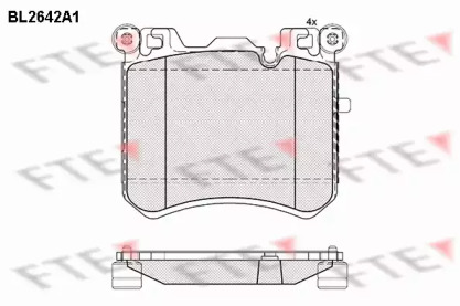 Комплект тормозных колодок (FTE: BL2642A1)