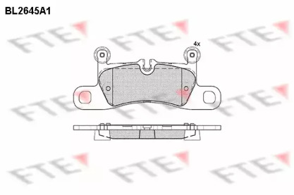 Комплект тормозных колодок (FTE: BL2645A1)