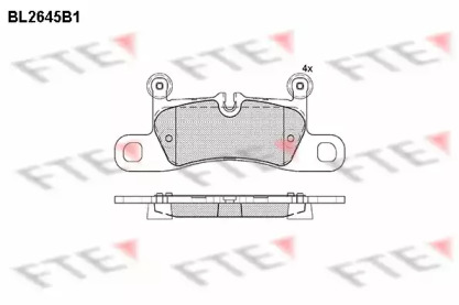 Комплект тормозных колодок (FTE: BL2645B1)