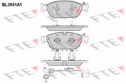 Комплект тормозных колодок (FTE: BL2651A1)