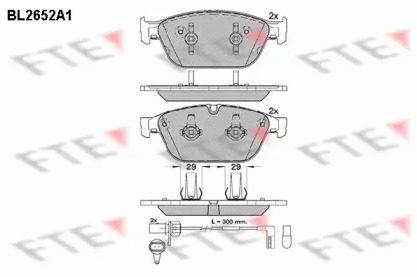 Комплект тормозных колодок (FTE: BL2652A1)