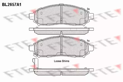 Комплект тормозных колодок (FTE: BL2657A1)