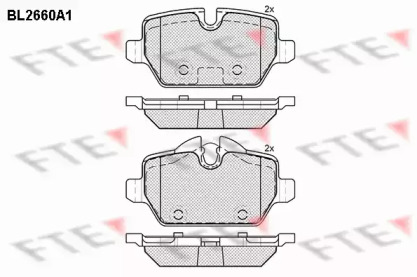 Комплект тормозных колодок (FTE: BL2660A1)