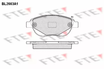 Комплект тормозных колодок (FTE: BL2663A1)