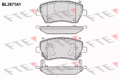 Комплект тормозных колодок (FTE: BL2671A1)