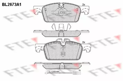 Комплект тормозных колодок (FTE: BL2673A1)