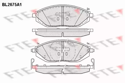 Комплект тормозных колодок (FTE: BL2675A1)