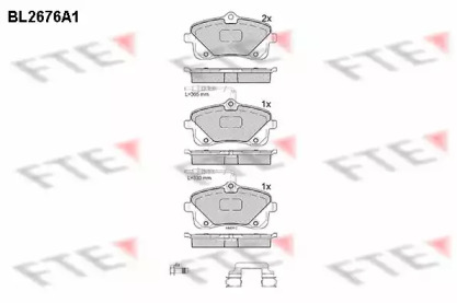 Комплект тормозных колодок (FTE: BL2676A1)