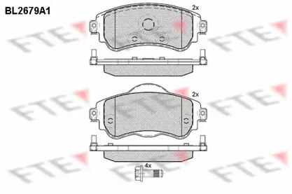 Комплект тормозных колодок (FTE: BL2679A1)