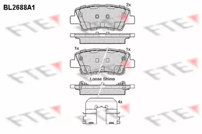 Комплект тормозных колодок (FTE: BL2688A1)