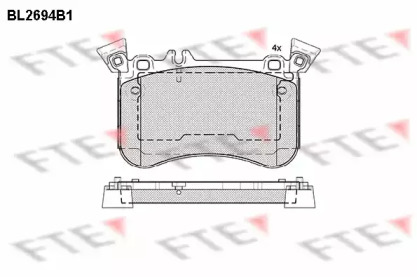 Комплект тормозных колодок (FTE: BL2694B1)