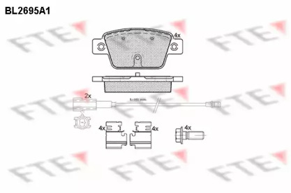 Комплект тормозных колодок (FTE: BL2695A1)