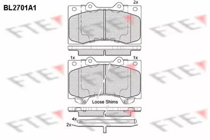 Комплект тормозных колодок (FTE: BL2701A1)