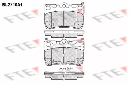 Комплект тормозных колодок (FTE: BL2710A1)