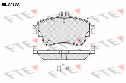 Комплект тормозных колодок (FTE: BL2712A1)