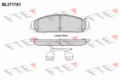 Комплект тормозных колодок (FTE: BL2717A1)