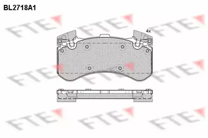 Комплект тормозных колодок (FTE: BL2718A1)