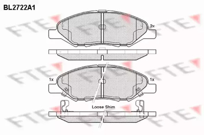 Комплект тормозных колодок (FTE: BL2722A1)