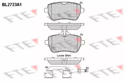 Комплект тормозных колодок (FTE: BL2723A1)