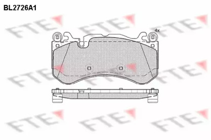 Комплект тормозных колодок (FTE: BL2726A1)