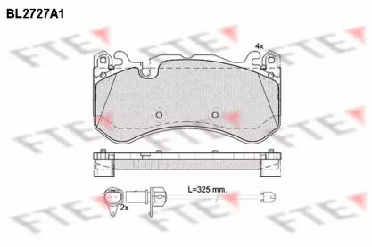 Комплект тормозных колодок (FTE: BL2727A1)