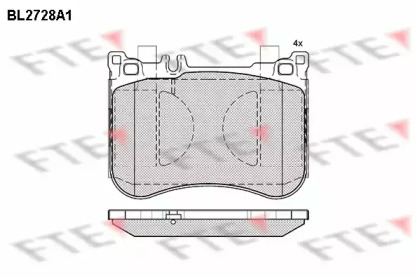 Комплект тормозных колодок (FTE: BL2728A1)