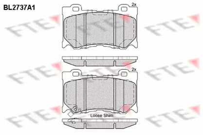 Комплект тормозных колодок (FTE: BL2737A1)