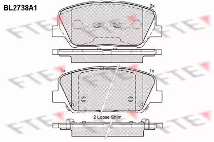 Комплект тормозных колодок (FTE: BL2738A1)