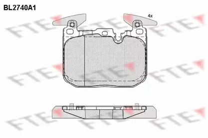 Комплект тормозных колодок (FTE: BL2740A1)