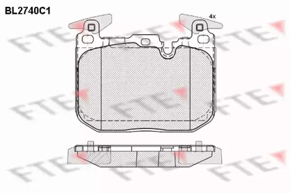 Комплект тормозных колодок (FTE: BL2740C1)