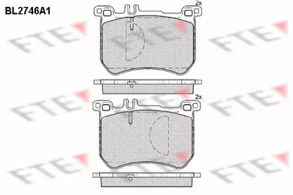 Комплект тормозных колодок (FTE: BL2746A1)