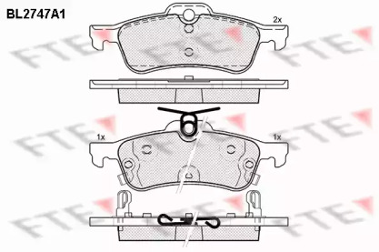 Комплект тормозных колодок (FTE: BL2747A1)