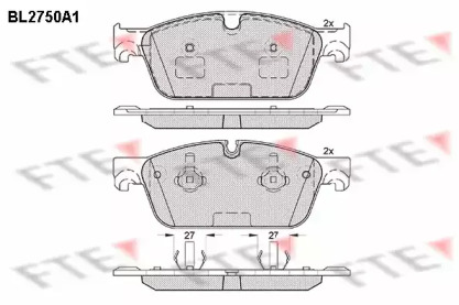 Комплект тормозных колодок (FTE: BL2750A1)