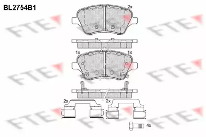 Комплект тормозных колодок (FTE: BL2754B1)