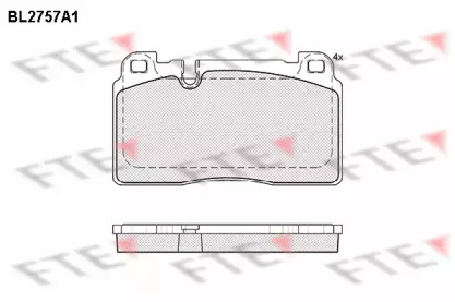 Комплект тормозных колодок (FTE: BL2757A1)