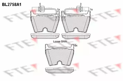 Комплект тормозных колодок (FTE: BL2758A1)