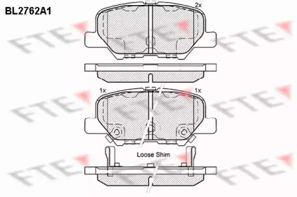 Комплект тормозных колодок (FTE: BL2762A1)