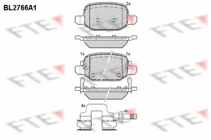 Комплект тормозных колодок (FTE: BL2766A1)