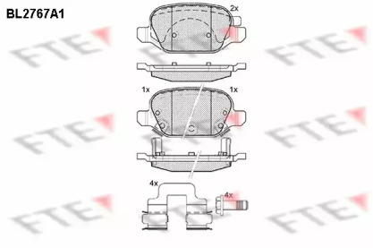 Комплект тормозных колодок (FTE: BL2767A1)