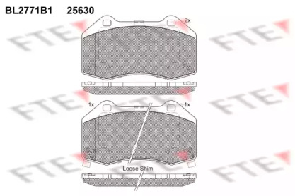 Комплект тормозных колодок (FTE: BL2771B1)