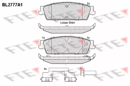 Комплект тормозных колодок (FTE: BL2777A1)