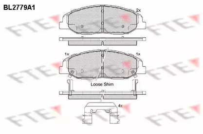 Комплект тормозных колодок (FTE: BL2779A1)