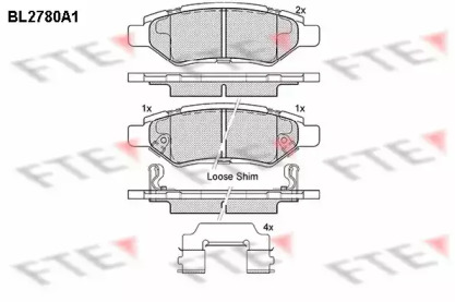 Комплект тормозных колодок (FTE: BL2780A1)