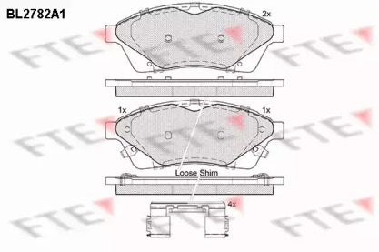 Комплект тормозных колодок (FTE: BL2782A1)