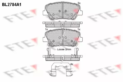 Комплект тормозных колодок (FTE: BL2784A1)