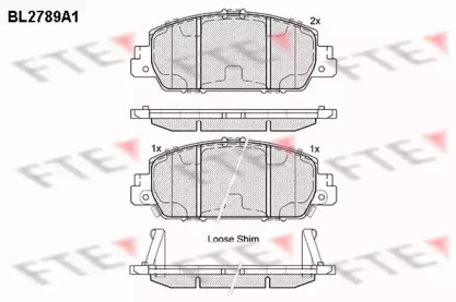 Комплект тормозных колодок (FTE: BL2789A1)