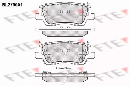 Комплект тормозных колодок (FTE: BL2790A1)