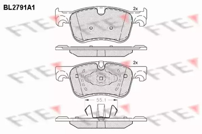 Комплект тормозных колодок (FTE: BL2791A1)