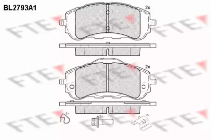 Комплект тормозных колодок (FTE: BL2793A1)