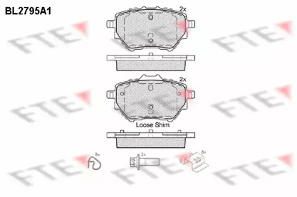 Комплект тормозных колодок (FTE: BL2795A1)